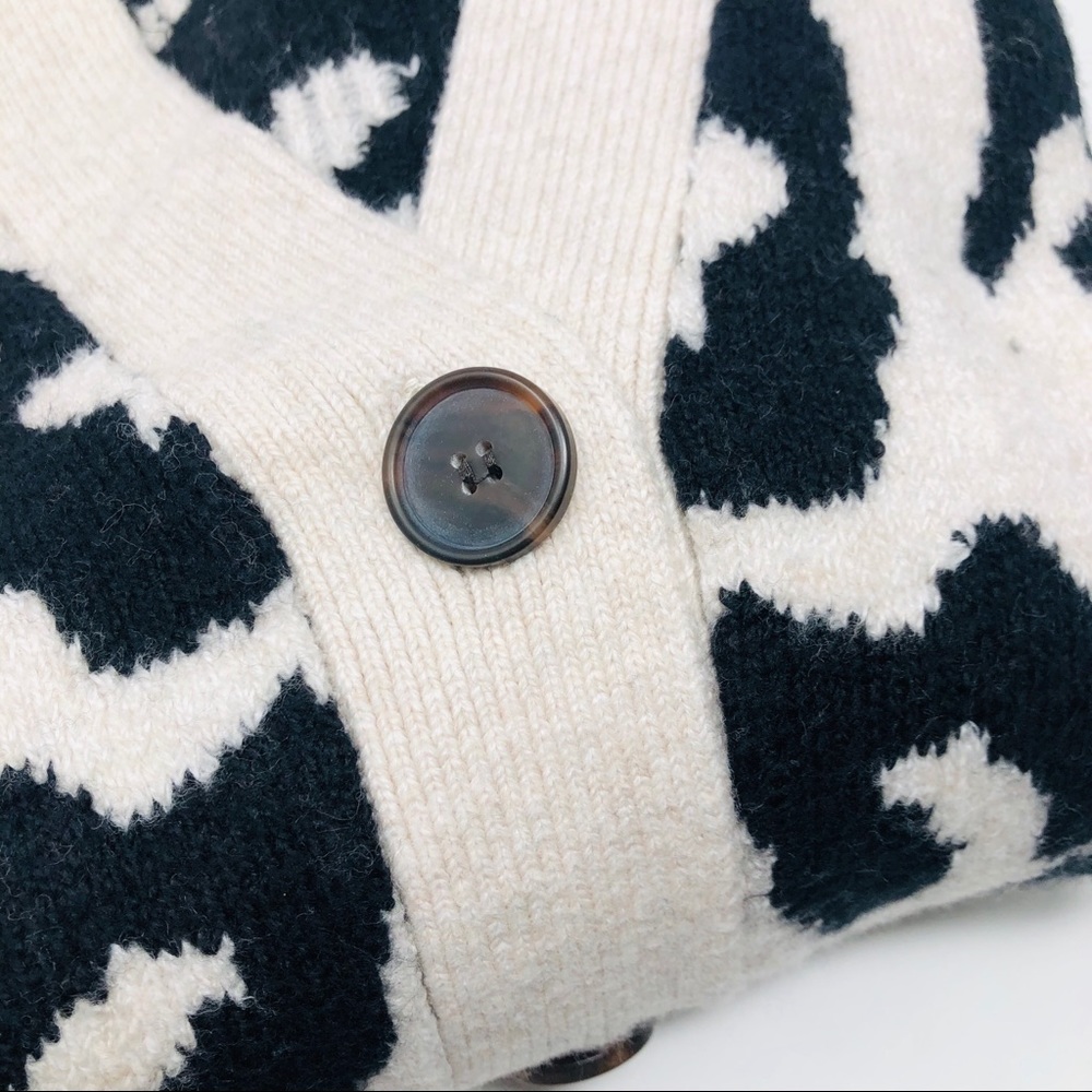 SOMETHING NAVY LEOPARD CARDIGAN SZ M - Picture 8 of 8